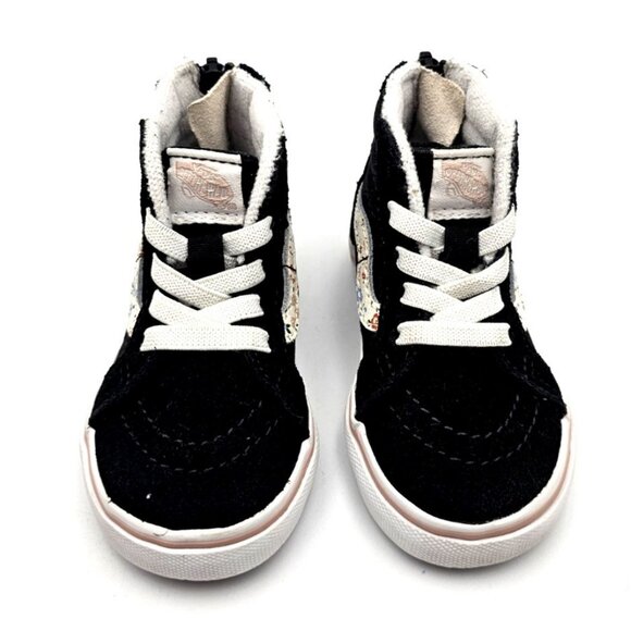 Vans SK8-Hi Top Zip Black / White Toddlers Skate Shoes Sneakers Size 3.5 - Picture 6 of 7